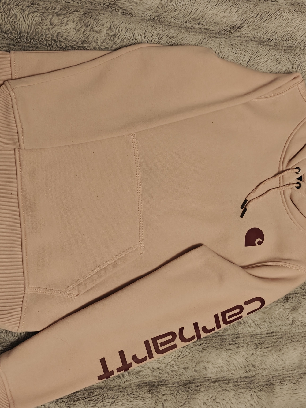 Carhartt Girls' Pink Logo Hoodie Sweatshirt